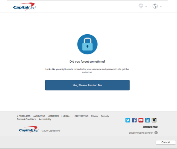 Why am I being asked to verify my Capital One account in Quicken